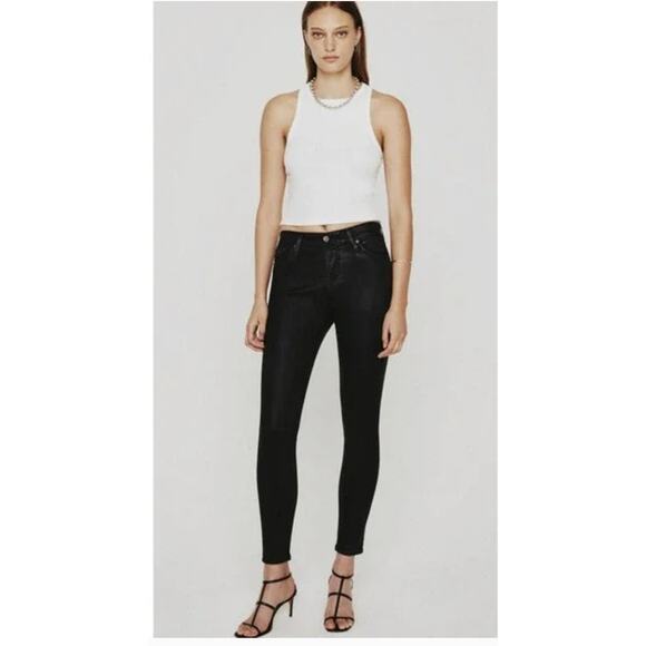 Adriano Goldschmied Jeans Womens 26 Black Farrah High Rise Skinny Ankle Denim - Picture 1 of 11